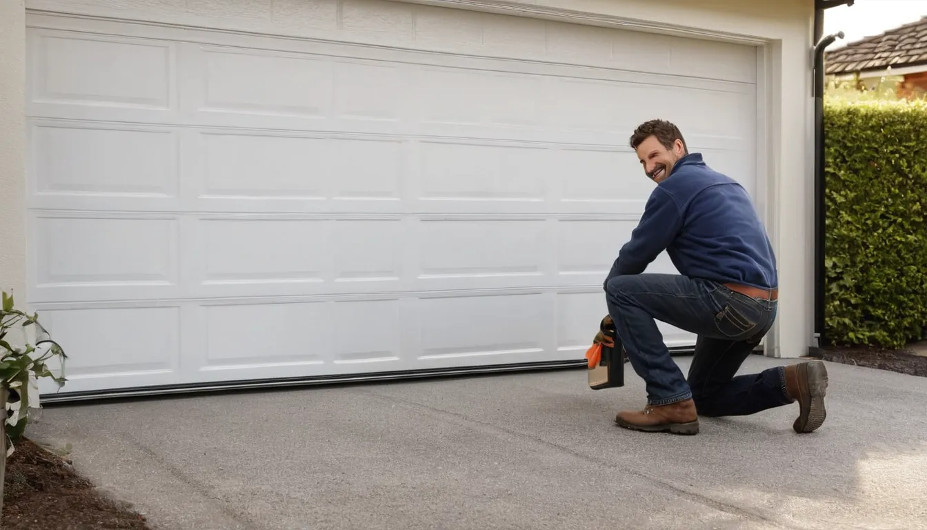A local provider checking garage door springs in the Troy area
